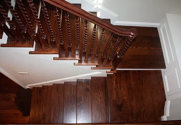 High-Quality Staircase Wood Flooring Installation